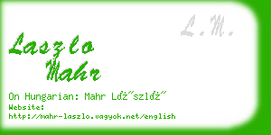 laszlo mahr business card